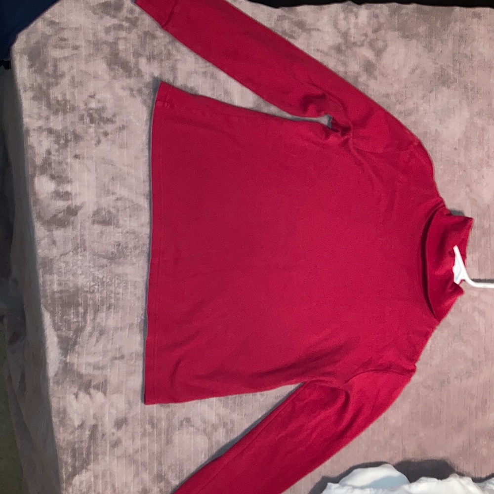 Red long sleeved turtleneck